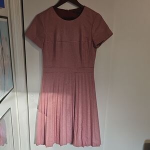 Brooks Brothers Pink Checkered Midi Dress